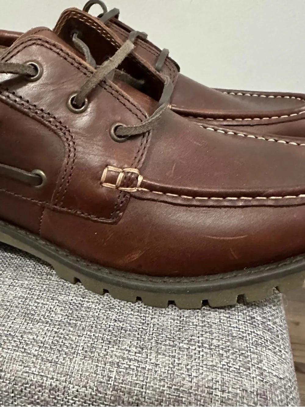 Samuel Windsor Men's Leather Lace-up Boat Deck Shoes Size 10.5